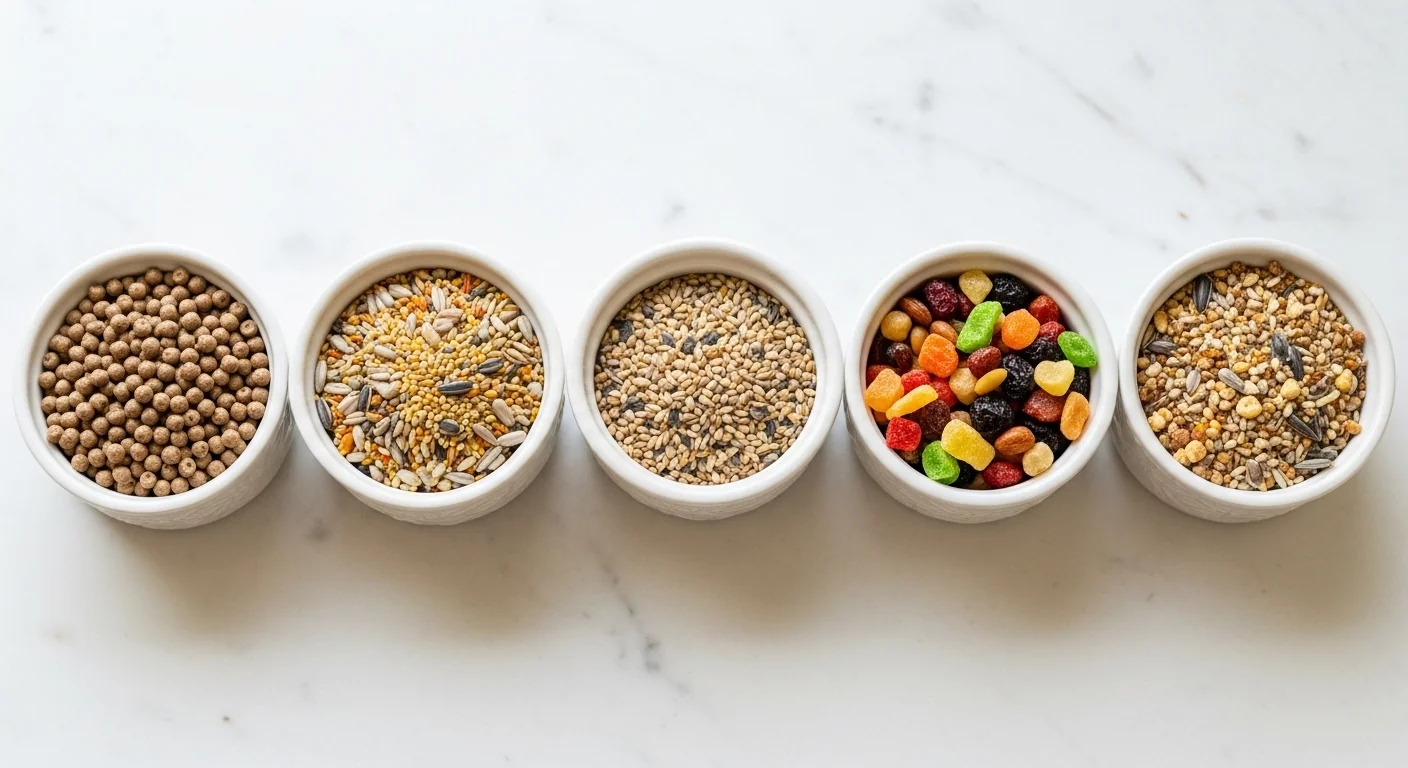Линейка Zolux Nutrimeal: экструдированные гранулы для волнистых, средних и крупных попугаев