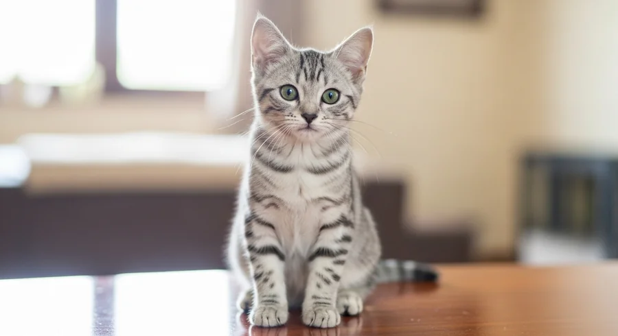 Котёнок кората с янтарными глазами