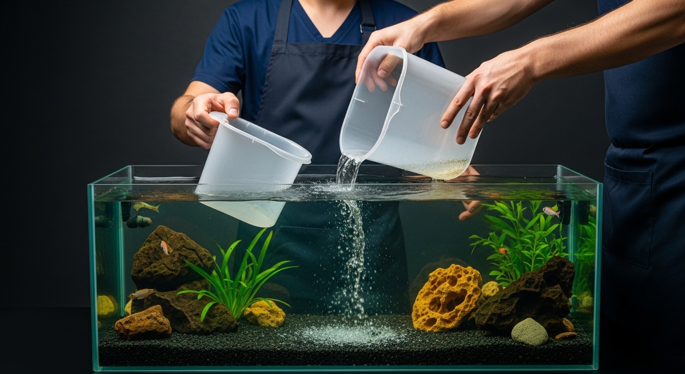 Подмена воды в аквариуме